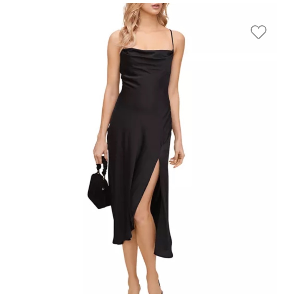 ASTR The Label - Gaia Midi Dress Black Medium NWT